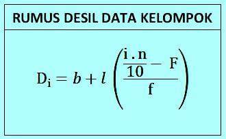 Rumus desil data kelompok