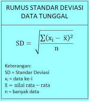 rumus standar deviasi data tunggal